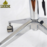 Base de chaise de bureau pivotante à 360 degrés, réglable en hauteur, en alliage d'aluminium poli, à quatre étoiles, avec roulettes