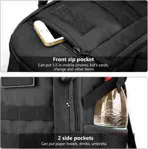 กระเป๋าเป้สะพายหลังเดนิมขนาดเล็กพิเศษ 10L/20L รุ่น Factory Tactical พร้อมซิปปิด MOLLE สำหรับใช้ในชีวิตประจำวัน ใส่อุปกรณ์ต่างๆ สำหรับตั้งแคมป์ และมีแผ่นแปะ - Product Image 4