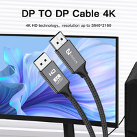 Yüksek performanslı DP 1.2 sürüm DisplayPort kablosu UHD 4K dayanıklı Metal kasa erkek bilgisayar ve PC kullanımı için
