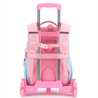 Sac à dos trolley convertible léger et grand format pour école primaire, unisexe, avec roues amovibles et motif de dessin animé, vente en gros