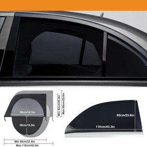 Parasoles Laterales para Ventanas de Coche con Cierre, Malla Transpirable, Ajuste Universal para Puertas de Coche - Product Image 2
