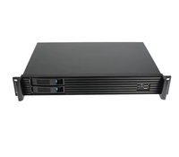 Boîtier de serveur industriel court de profondeur 1.5U Mini carte ITX avec HDD SSD bricolage châssis de serveur Rackmount pour PC de bureau avec ventilateur