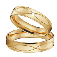 Parures de bagues de mariage vintage occidentales pour couples, vente en gros, bijoux africains de haute qualité en acier inoxydable plaqué or 24 carats de Dubaï