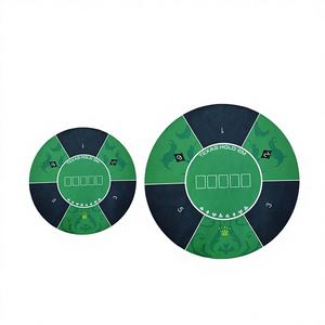 UOO Gatherings Non Slip Rubber Round Poker <b>Table</b> <b>Mat</b> with Velvet Fabric Top 60cm/120cm Sizes Customizable Thickness & Color - Product Image 1