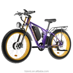 Diseño clásico Adulto 48V motor dual ebike Boombike Bicicleta Eléctrica 2000W Ebike neumático gordo bicicleta eléctrica