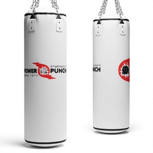 กระสอบทรายชกมวย POWER PUNCH สีขาว ทำจาก PU แข็งแรงทนทาน เหมาะสำหรับการฝึกซ้อม - Product Image 1