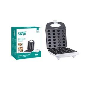 WINNING STAR ST-9306-5 Mini máquina de waffle destacável para café da manhã Sanduicheira torradeira antiaderente com alça de toque fresco