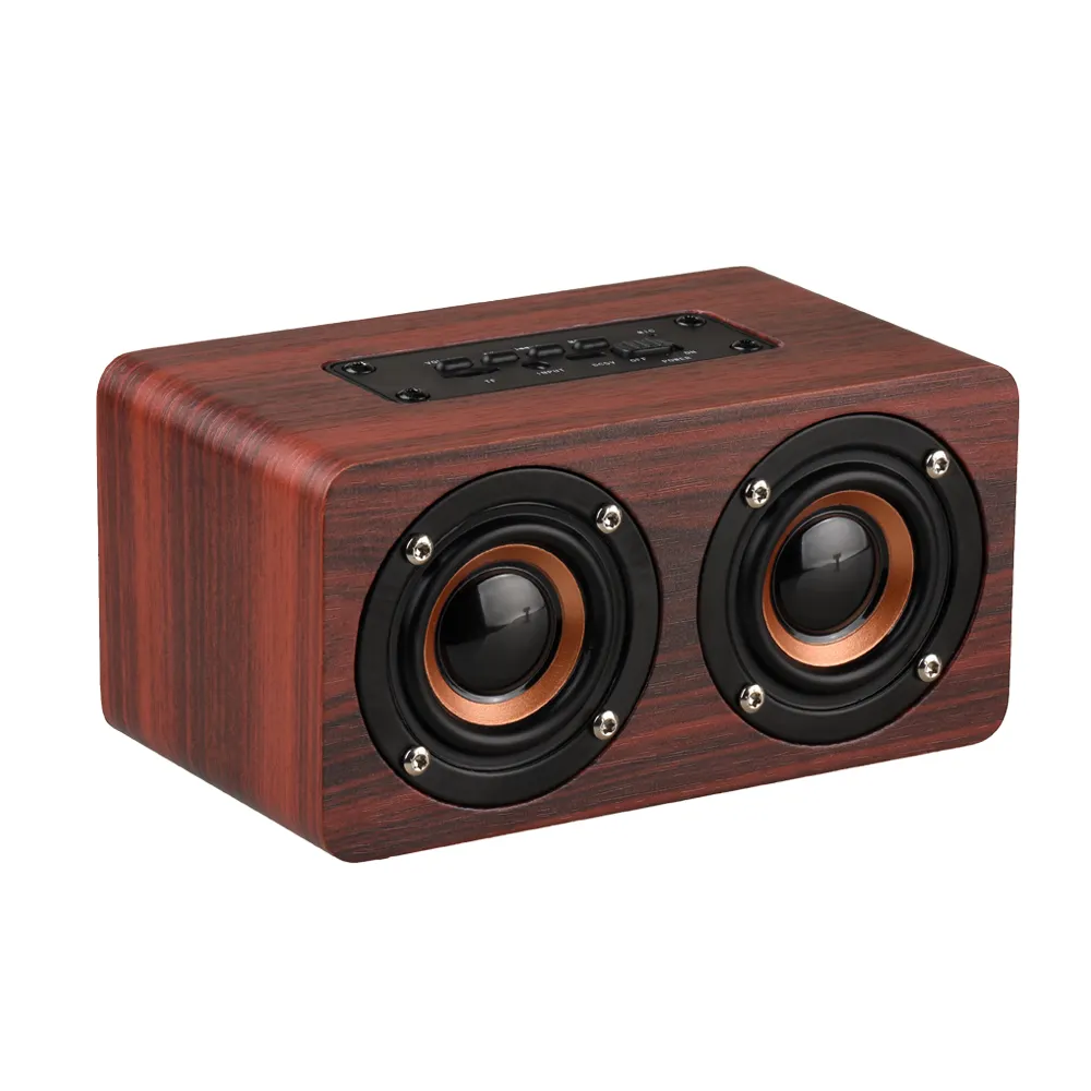 Portable 10W HiFi Sound Wooden Speaker TF Card Handsfree Wireless Audio Speaker