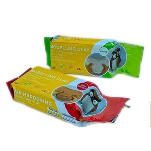 Xinyiart 500G Pâte à modeler auto-durcissante blanche et rouge pour l'art, l'artisanat, les enfants et les adultes - Product Image 1