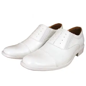 白色皮革婚鞋高品质鞋子模型绅士鞋印花真皮
