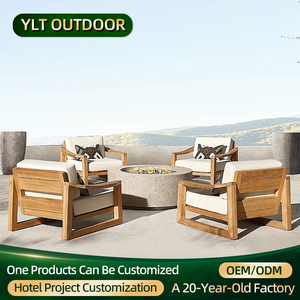 Ensemble de canapé de <span class=keywords><strong>jardin</strong></span> haut de gamme personnalisé de luxe moderne en teck mobilier d'extérieur imperméable à l'eau <span class=keywords><strong>terrasse</strong></span> hôtel cour fabricant de canapé en teck - Product Image 1