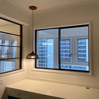 Ventanas Corredizas de Aluminio RC4 Gris Mate Super Estrechas con Cierre Suave Anticolisión para Balcón de Apartamento Pequeño