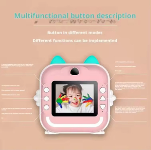 Factory Direct Hot Selling High-quality Educational Fun Cartoon Full-hd <b>Camera</b> <b>with</b> <b>Printer</b> Screen Cameras Safe Durable Build - Product Image 5