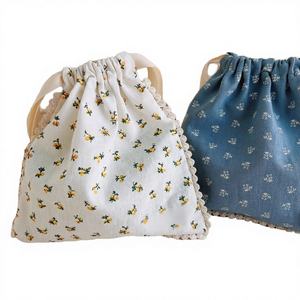ถุงผ้าฝ้ายรีไซเคิลออร์แกนิคแบบหรูหรา เป็นมิตรกับสิ่งแวดล้อม ใช้ซ้ำได้ สำหรับบรรจุภัณฑ์ของขวัญ แฟชั่น เครื่องประดับ เครื่องสำอาง รีไซเคิลได้ - Product Image 4