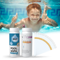 Bandelettes de test d'eau 2-en-1 pour piscine et spa, accessoires de test d'eau pour pH et chlore libre, pour piscine, spa, baignoire à glace et bain froid