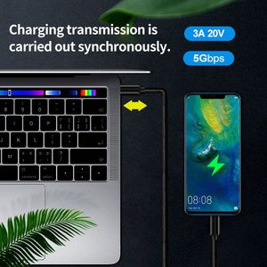 6ft 2M 60W USB <b>C</b> <b>to</b> USB <b>C</b> Fast Charger <b>Cable</b> Braided Nylon Jacket for Mobile Phone <b>Type</b> <b>C</b> Charger <b>Cable</b> - Product Image 2