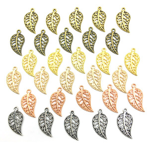 จี้รูปใบไม้ โลหะผสมสังกะสี ลายใบไม้โปร่ง สำหรับทำเครื่องประดับ DIY  ตกแต่งด้วยสีเงินโบราณ ทอง โรสโกลด์ และสีบรอนซ์ - Product Image 5