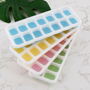 BPA Free Food Safe 14-Count Stackable <b>Silicone</b> Ice Cube Trays Spill-Resistant Removable Lids Easy-Release Ice Cream <b>Tool</b> - Product Image 4