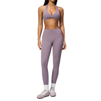 Nouvel ensemble de sport 2 pièces réversible et respirant grande taille pour la gym, tenue d'entraînement athlétique de haute qualité avec soutien-gorge de yoga