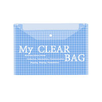 Bolsa de Almacenamiento de Archivos A4, Carpeta Transparente Simple, Organizador de Papelería, Material de PVC, Carpeta de Archivos para Documentos Escolares con Cierre de Botón