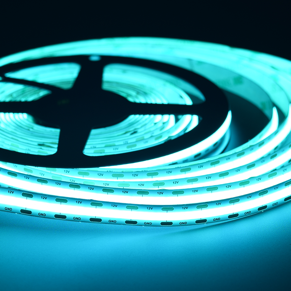 Led Strip Light DC12V 24V tape light set flexible tiffany blue fob cob led strip Tiffany Blue COB