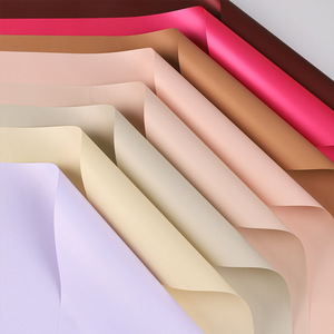 Màu rắn ouya giấy han Feng đơn giản đơn sắc Hoa gói tình yêu đầu tiên PVC tráng Vật liệu nghệ thuật cho hoa sắp xếp - Product Image 1