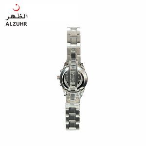 Hot bán thời trang không thấm nước azan xem cổ điển Thép không gỉ hồi giáo cầu nguyện kép thời gian xem ngôn ngữ kép alzuhr602 - Product Image 6