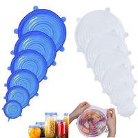 Couvre-aliments en silicone et couvercles, 6 tailles différentes, couvercles en silicone pour micro-ondes, couvre-bols en silicone pour plats, bocaux et bols