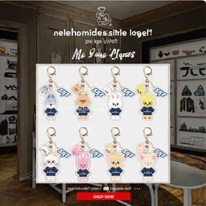 Stray Kids 4th <span class=keywords><strong>KARMA</strong></span> SKZ Felix Hyhunjin Bangcan Llavero de plástico Encantos SKZ Acrílico Digital Foto Llavero KPOP Idol Group - Product Image 3