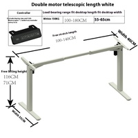 Pieds de bureau réglables en hauteur électriques pour adultes et enfants, pieds courts de 40 cm, quatre pieds en fer, pour bureau d'étude, bureau de travail