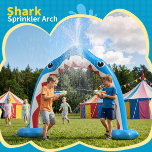 Arche gonflable en forme d'éléphant avec jet d'eau Pursuefree pour jeux en plein air, jardin et terrasse pour enfants - Product Image 2