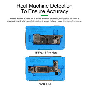 RELIFE RL-601T 22 en 1 pour <span class=keywords><strong>iPhone</strong></span> <span class=keywords><strong>X</strong></span> à 15 Pro Max Carte mère <span class=keywords><strong>de</strong></span> couche intermédiaire Plate-forme en étain 3D BGA Reballing Stencil <span class=keywords><strong>Kit</strong></span> - Product Image 5