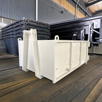 Conteneur à déchets en acier à crochet de levage robuste pour usine, équipement de recyclage de ferraille industrielle pour la construction