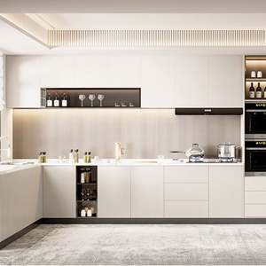 Muebles de Cocina Modulares de Lujo Personalizados, Serie de Gabinetes de Fibra de Densidad Media para Edificios de Apartamentos Estándar - Product Image 5