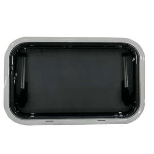 Ventana Lateral para Caravana Plegable de 500x350 mm con Marco Exterior Blanco, Ventana de Vidrio Acrílico para Vehículo Recreativo - Product Image 1