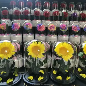 Fleurs décoratives ou séchées et vraies roses, vente en gros, vente directe depuis l'usine, pour cadeaux de noël