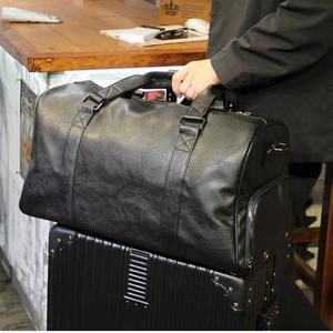 Leather Duffel Luggage Bag Business <b>Travel</b> Gym Sports Fitness Polyester Lining Weekender <b>Holdall</b> Bag - Product Image 2