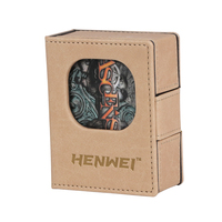 Boîte de rangement en cuir PU pour cartes à collectionner personnalisées, capacité 30+ cartes, avec fenêtre de présentation pour jeux