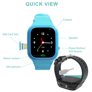 Montre connectée de voyage, avec notification SOS, HD, appel téléphonique, sécurité, pour les enfants et les personnes âgées, nouvelle collection 2020 - Product Image 3