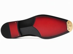 Chaussures Richelieu d'hiver respirantes en cuir gaufré rouge et noir pour hommes, à lacets, avec embout, dégradé, pour le bureau, la carrière et les mariages - Product Image 5