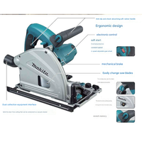 Scie à plongée Makita SP6000J 1300W 220V, lame de 165 mm, vitesse variable, scie circulaire portative pour le travail du bois