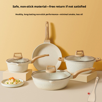 Ensemble de 3 ustensiles de cuisine durables en granit antiadhésif avec revêtement en pierre Maifan pour tous les types de cuisinières
