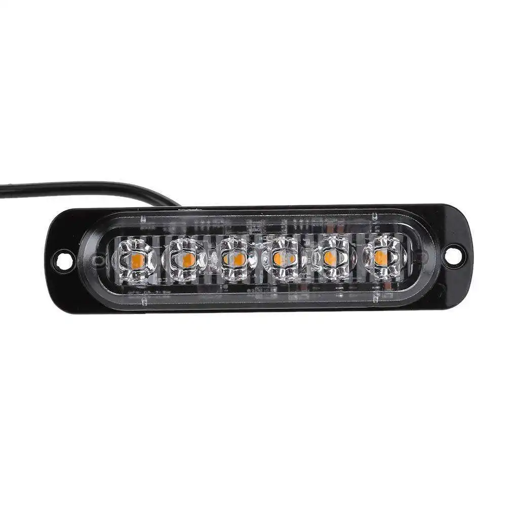 12-24 в 18 Вт 6 светодиодов Тонкая световая панель для автомобиля грузовика мотоцикла аварийные сигнальные лампы-стробоскопы