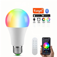 Ampoules LED Intelligentes pour Maison Connectée, Bluetooth, Écologiques, 15W, Couleurs, Télécommande, Application, Lumière Bulle, E27
