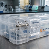 Boîte de rangement en plastique transparente et écologique personnalisée en PP, rectangulaire, 2x3ml, pour peptides 3ml, vente en gros