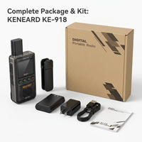 KENEARD KE-918 Talkie-walkie portable ultra-fin 4G LTE en alliage de zinc, portée mondiale, batterie 2000 mAh, Type-C, bidirectionnel