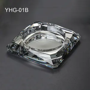 Jadevertu K9 cinzeiro de cristal ASHTRAY losango vidro corte geométrico por artesanato em placas coloridas