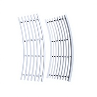 Grille d'aération moderne sur mesure à persiennes courbées en alliage d'aluminium pour climatisation centrale, idéale pour les halls d'hôpitaux et usage domestique, Ruiboyou 45 lames