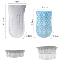 Semelles en Silicone Amovibles à Double Couche pour Chaussures Semelles Augmentant la Hauteur Insertion de la Chaussure Réglable Gel Invisible