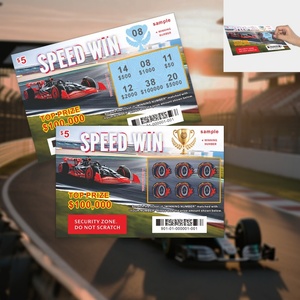 Matériaux de papier pour la conception de règles de jeu, impression numérique personnalisée CMYK pour jeux de course et loteries, avec données gagnantes - Product Image 3